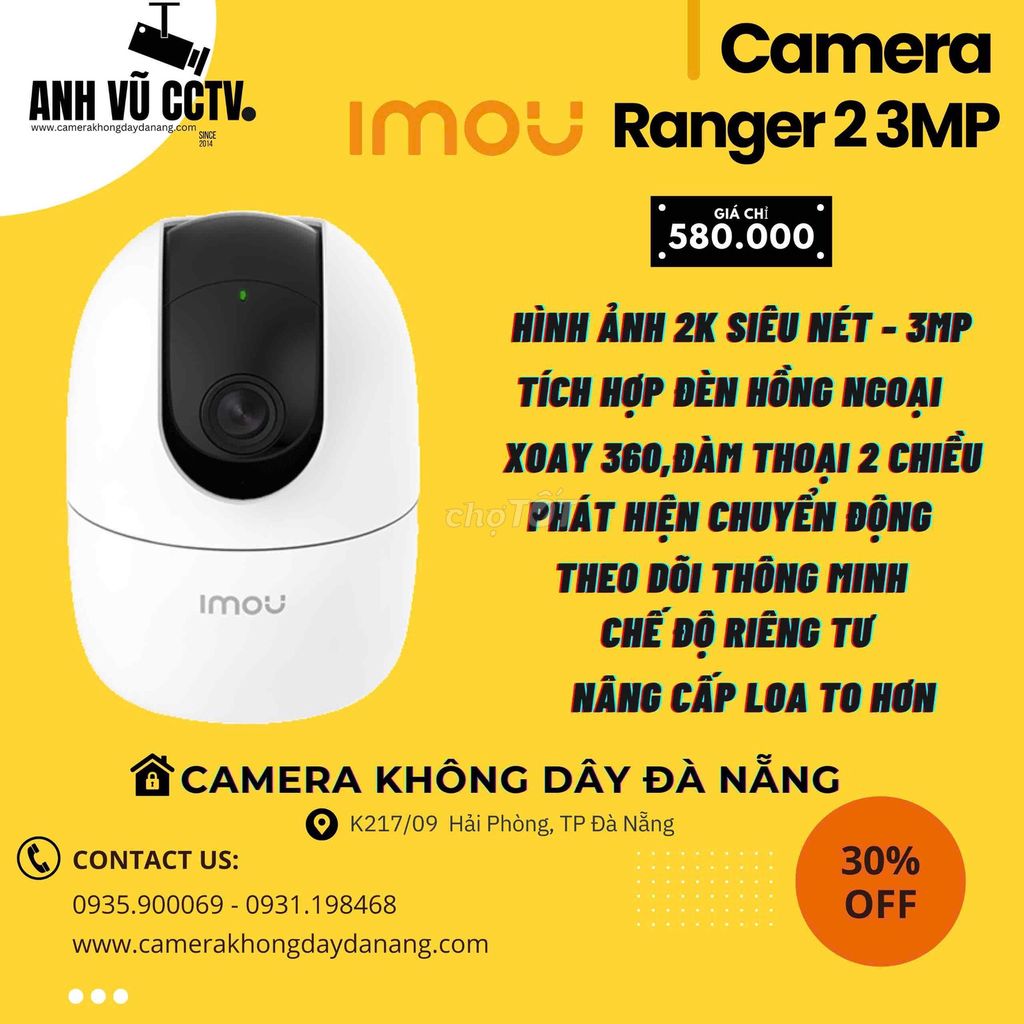 Camera Imou A32EP-L3M 2K. Mua bán Máy ảnh, Máy quay tại Quận Hải Châu Đà Nẵng được đăng bởi Camera Không Dây - Đà Nẵng hình 1