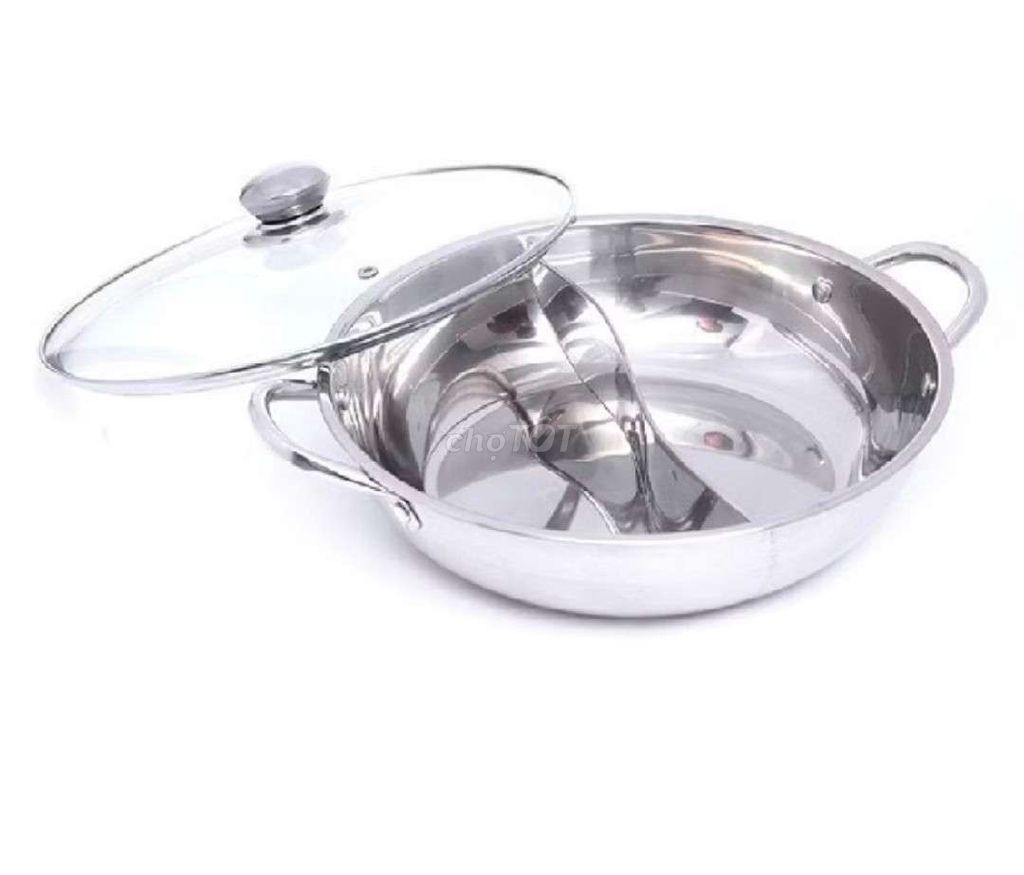 Nồi lẩu inox 2 ngăn