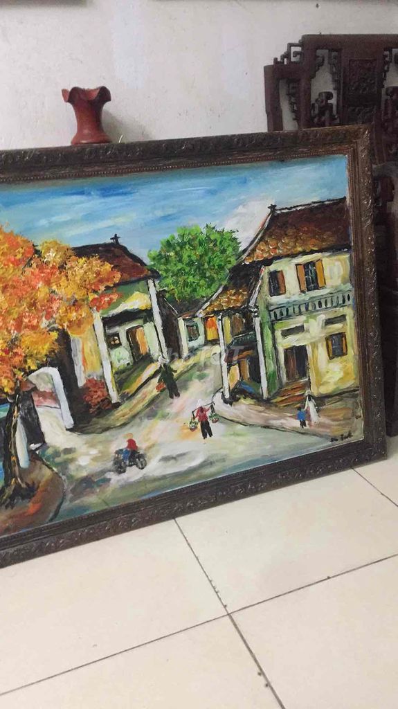 thanh lý tranh sơn dầu vẽ trên vải  cò tốt  dài 1. Mua bán Đồ sưu tầm, đồ cổ tại Quận Tây Hồ Hà Nội được đăng bởi Xuân Đỉnh Phạm hình 3