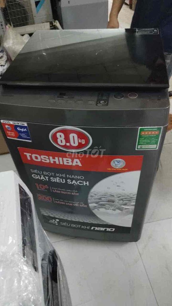 Máy giặt Toshiba 8kg Xám cũ. Mua bán Máy giặt tại Quận 7 Tp Hồ Chí Minh được đăng bởi Điện Lạnh Giá Tốt hình 1
