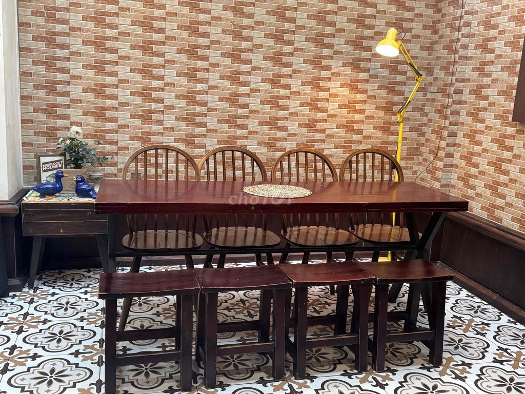 Bàn ăn Gỗ tự nhiên Sắt Chữ X. Mua bán Bàn ghế tại Quận Sơn Trà Đà Nẵng được đăng bởi Đi Lạc hình 1
