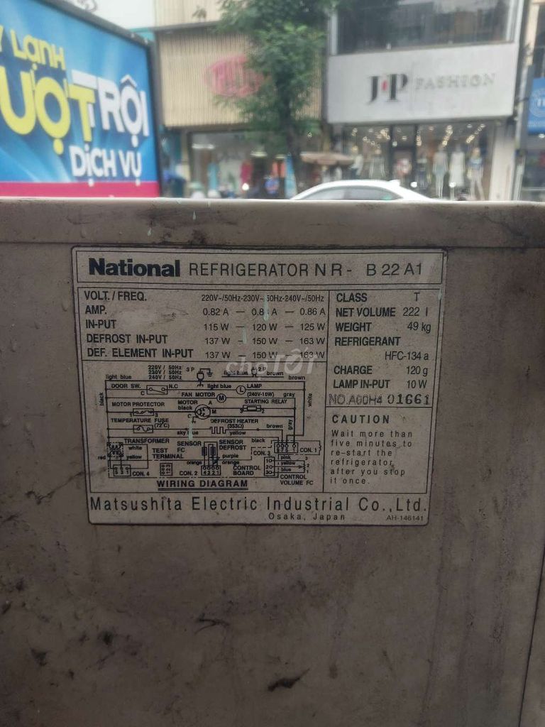 Bán tủ lạnh national 222 lít nhập nhật
