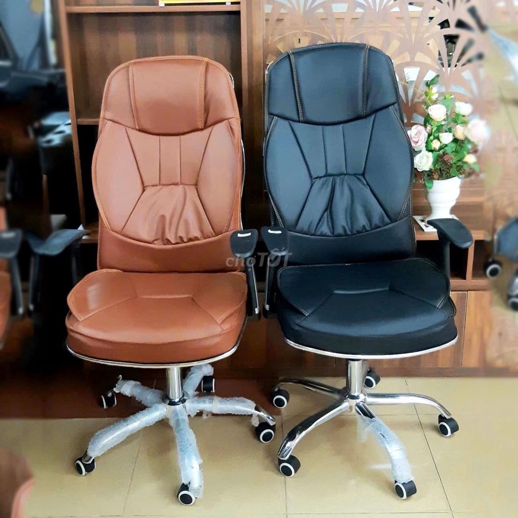 Ghế Giám Đốc Da Chân Xoay Mới 99%. Mua bán Bàn ghế tại Quận 11 Tp Hồ Chí Minh được đăng bởi Tổng Kho Nội Thất Hải Đăng hình 1