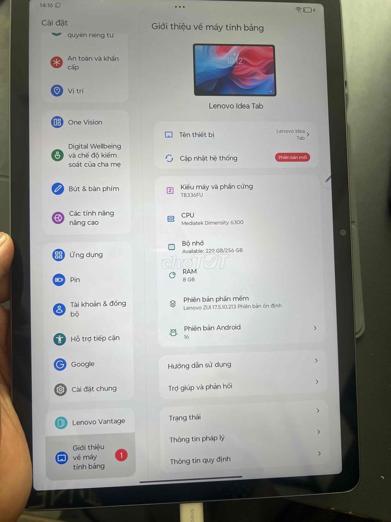 Lenovo IdeaTab 8GB/256GB Xám. Mua bán Máy tính bảng tại Thành phố Thủ Đức Tp Hồ Chí Minh được đăng bởi mai thanh tùng hình 1