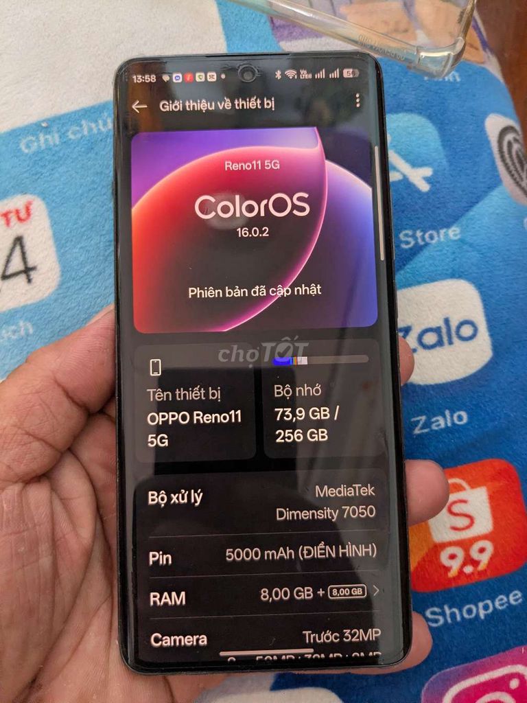 Oppo Reno 11 5g 8/256gb. Mua bán Điện thoại tại Thành phố Cà Mau Cà Mau được đăng bởi Điện Tử VIỄN THÔNG cm hình 1