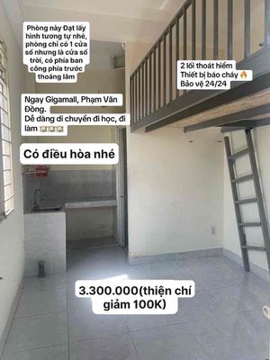 phòng trọ gần gigamall, ngay gần phạm văn đồng, kha vạn cân