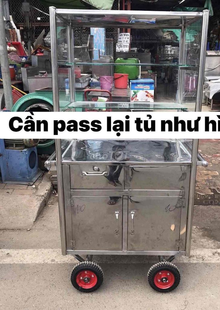 Xe đẩy bán hàng Inox Bạc Chưa sử dụng. Mua bán Đồ chuyên dụng, Giống nuôi trồng tại Thành phố Bà Rịa Bà Rịa - Vũng Tàu được đăng bởi Manh Nguyen hình 1
