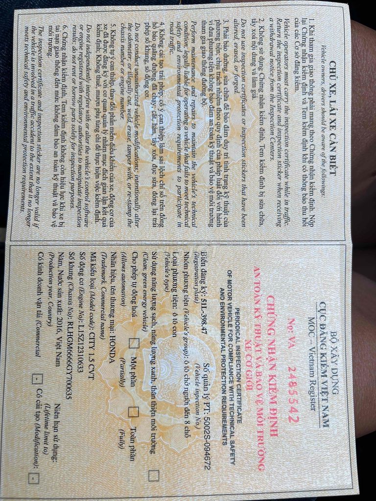 Honda City 2016 1.5 CVT - 160000 km. Mua bán Ô tô tại Quận 12 Tp Hồ Chí Minh được đăng bởi Nguyễn Hữu Lộc hình 14