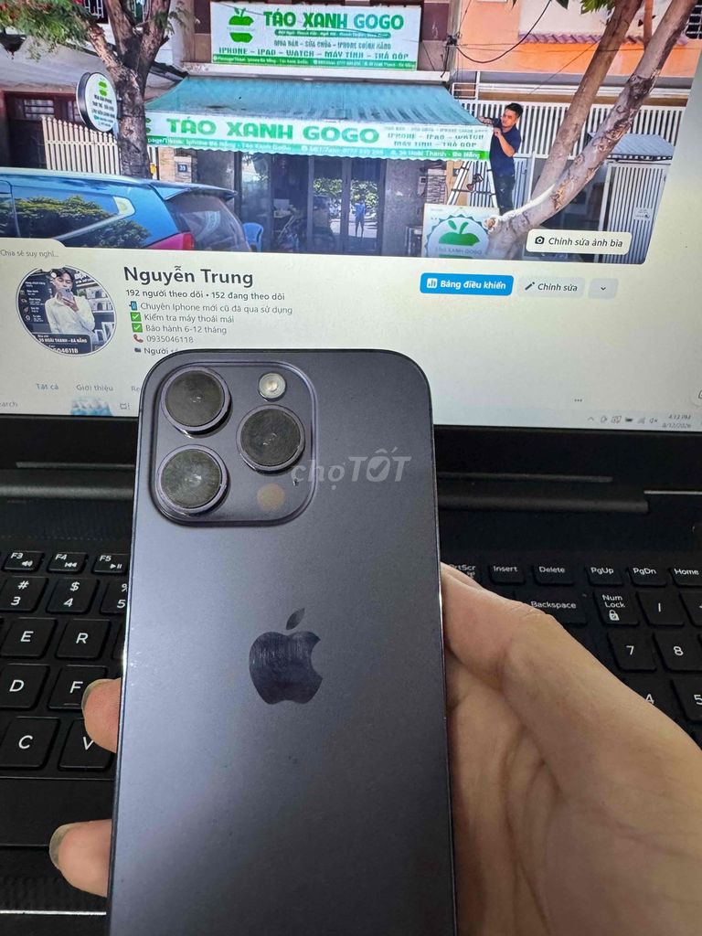 Apple iPhone 14 Pro 128GB Tím Đã sử dụng. Mua bán Điện thoại tại Quận Ngũ Hành Sơn Đà Nẵng được đăng bởi Nguyễn Hữu Trung hình 1