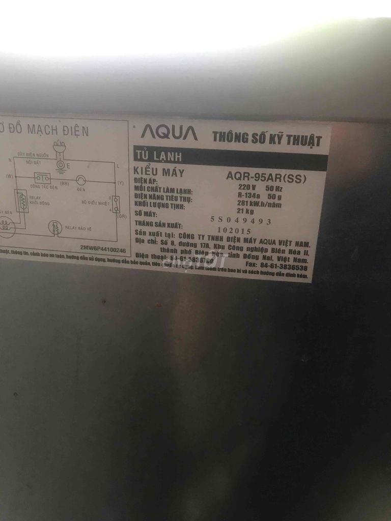 tủ lạnh mini aqua 90L zin còn tốt bán bh6t uy tín