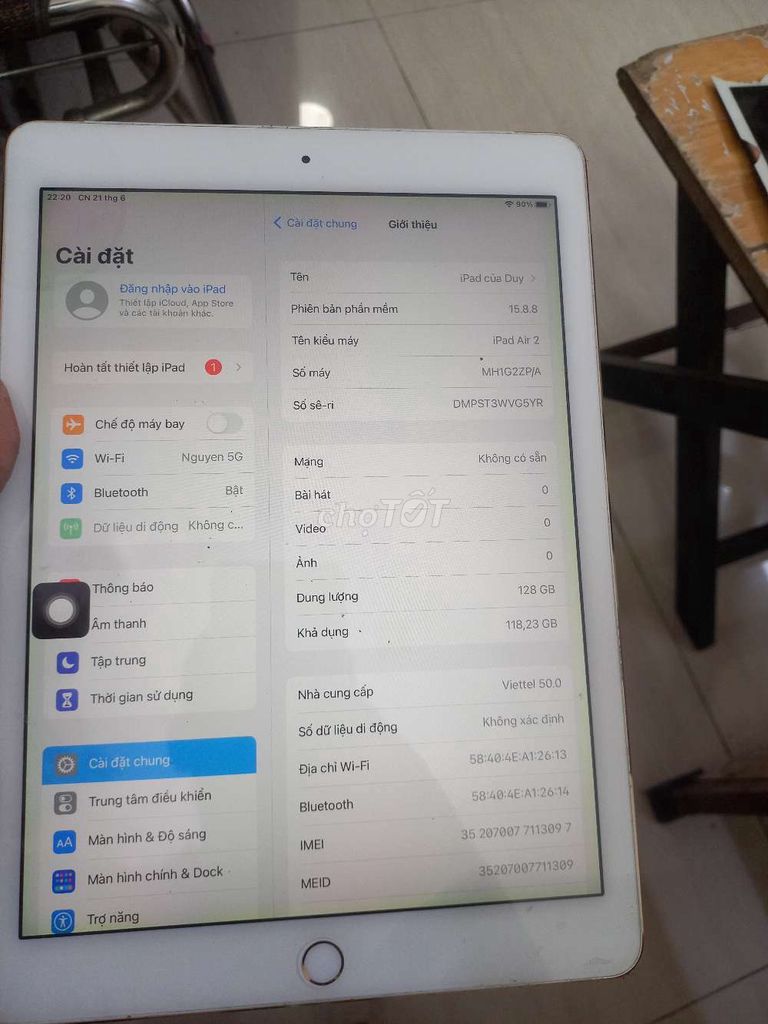Apple iPad Air 2 128GB Vàng đồng. Mua bán Máy tính bảng tại Quận 7 Tp Hồ Chí Minh được đăng bởi nguyentuanthanh hình 1