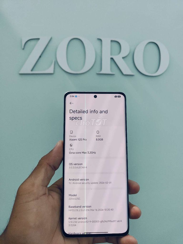 Xiaomi 12S Pro 8GB/128GB Xám. Mua bán Điện thoại tại Thành phố Sóc Trăng Sóc Trăng được đăng bởi ZORO CHUYÊN SỌC hình 1