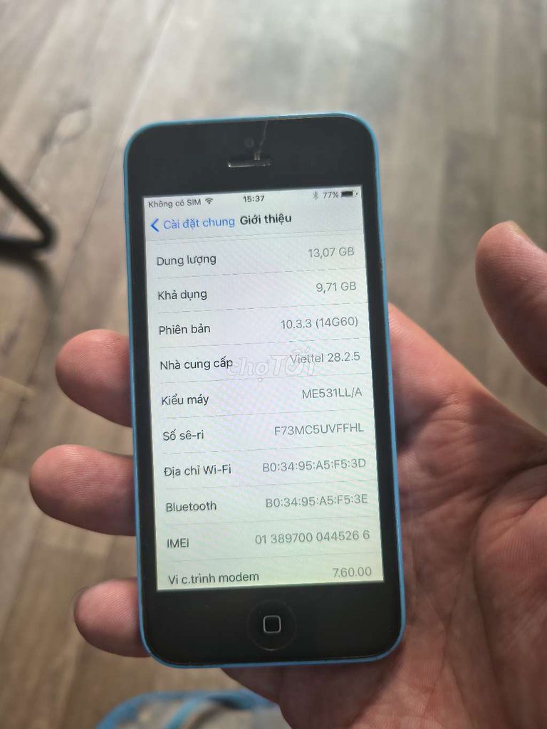 Apple iPhone 5c 16GB Xanh dương. Mua bán Điện thoại tại Quận 3 Tp Hồ Chí Minh được đăng bởi Phú An hình 1