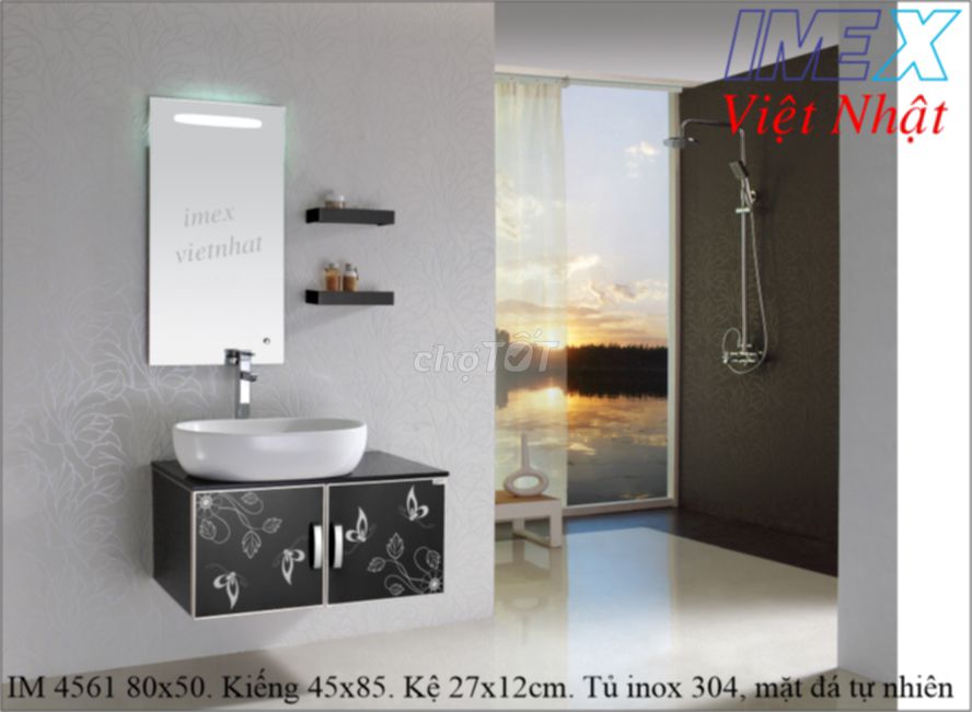 Lavabo tủ inox 304 mạ màu IM 4561