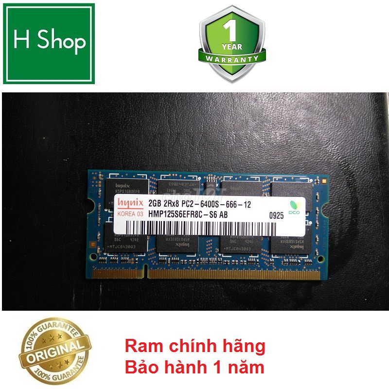 Ram laptop 2GB DDR2 BUS 667/800, BH 12 THÁNG