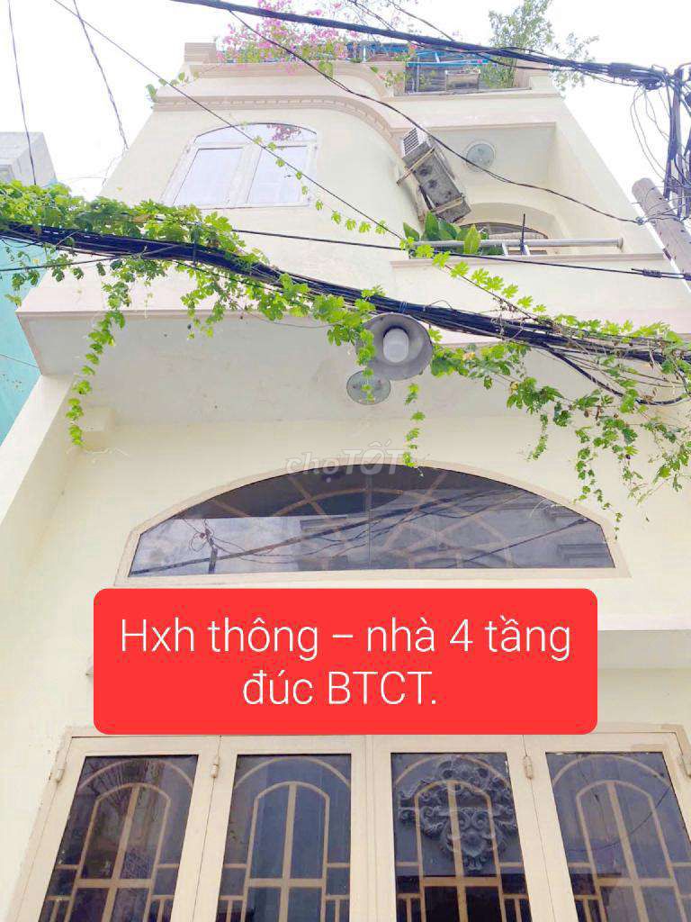 Giảm sốc 1 tỷ 3, Bùi Thị Xuân, 4m x11m, 4 tầng, 3PN, CV Hoàng Văn Thụ