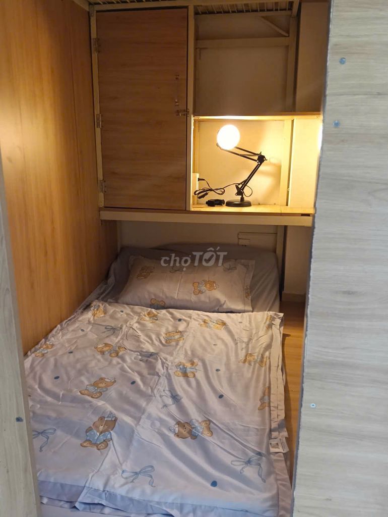 Chuỗi sleepbox Q10-TB_Full nt_Máy lạnh 24/7_Bếp_gần siêu thị_trạm buýt