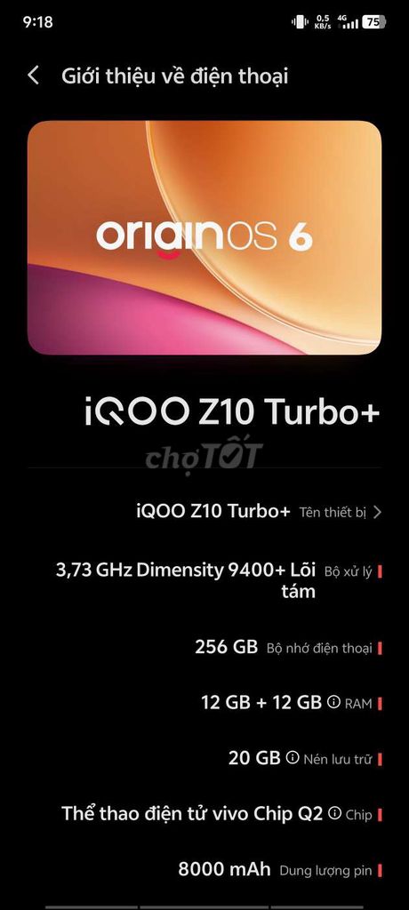 Vivo IQOO Z10 Turbo Plus 256GB,Bán hoặc Glưu bùtrừ. Mua bán Điện thoại tại Thành phố Biên Hòa Đồng Nai được đăng bởi BTC hình 1