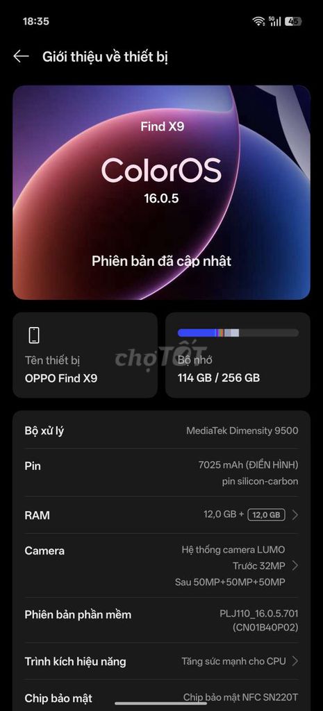 OPPO Find X9 Trắng 256GB. Mua bán Điện thoại tại Huyện Thanh Trì Hà Nội được đăng bởi Ang Vũ hình 1