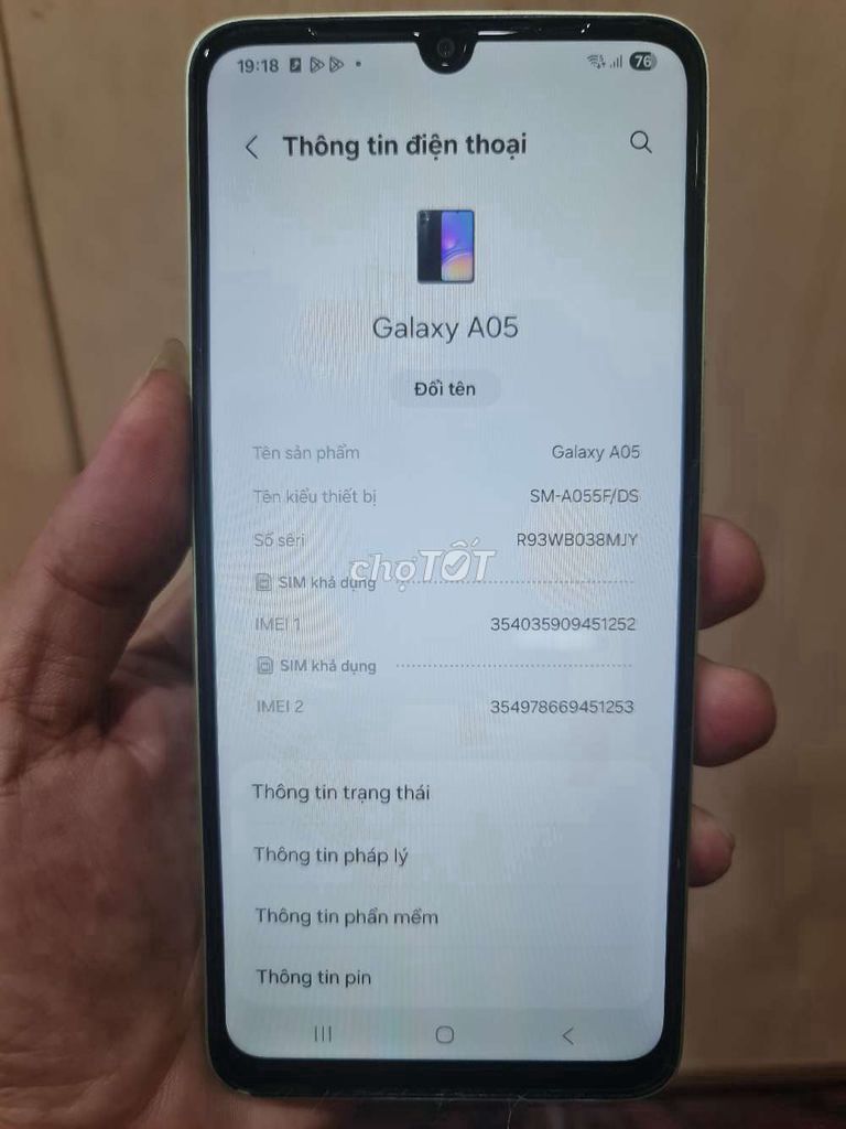 Samsung Galaxy A05. Mua bán Điện thoại tại Huyện Nhơn Trạch Đồng Nai được đăng bởi Cô châu hình 1