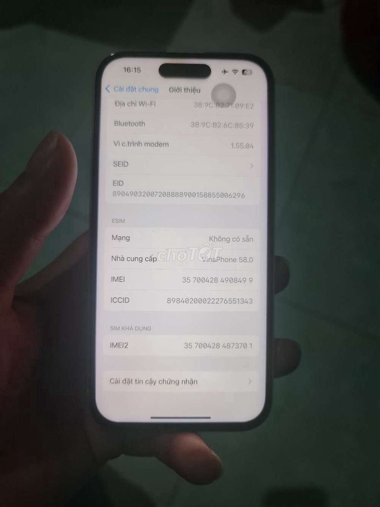 Apple iPhone 15 Vàng nhạt. Mua bán Điện thoại tại Huyện Trảng Bom Đồng Nai được đăng bởi canban hình 1