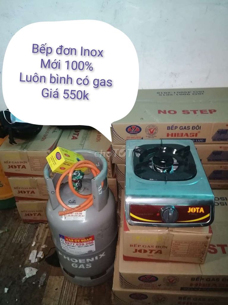 Bếp đơn mới 100%, và bình. 550k