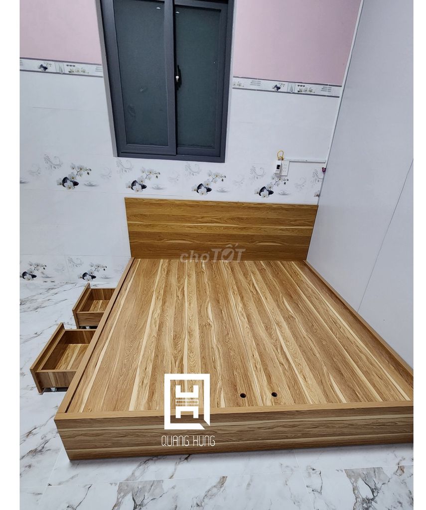 GIƯỜNG GỖ MDF-GIƯỜNG MDF-GIƯỜNG MDF-GIƯỜNG GỖ MDF. Mua bán Giường, chăn ga gối nệm tại Quận 4 Tp Hồ Chí Minh được đăng bởi Nội Thất Quang Hùng TD hình 1