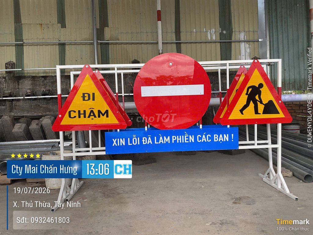 CÁC BIỂN BÁO CẢNH BÁO CÔNG TRÌNH ĐANG THI CÔNG. Dịch vụ tại Huyện Thủ Thừa Long An được đăng bởi Chấn Hưng Company hình 1