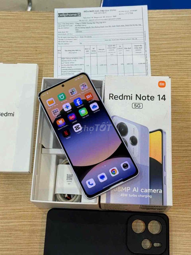Xiaomi Redmi Note 14 256GB 5G Tím. Mua bán Điện thoại tại Quận Đống Đa Hà Nội được đăng bởi Bảo Táo Store hình 1