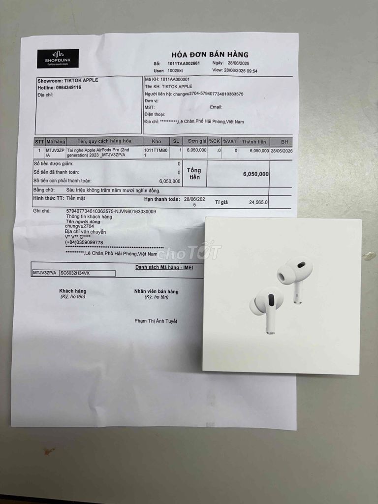 Tai nghe Apple AirPods Pro (2nd generation 2023)