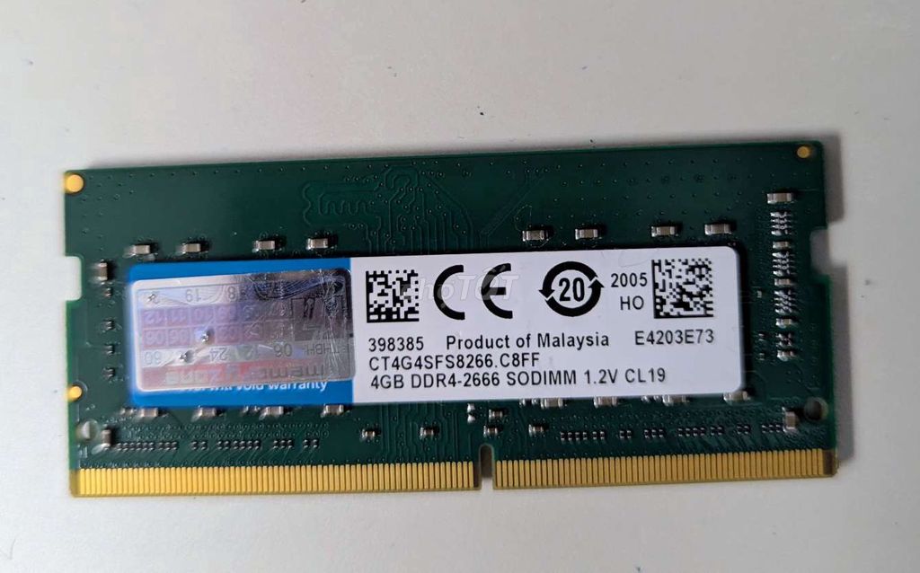 RAM Laptop DDR4 4GB. Mua bán Linh kiện (RAM, Card...) tại Quận Hà Đông Hà Nội được đăng bởi Helios hình 1