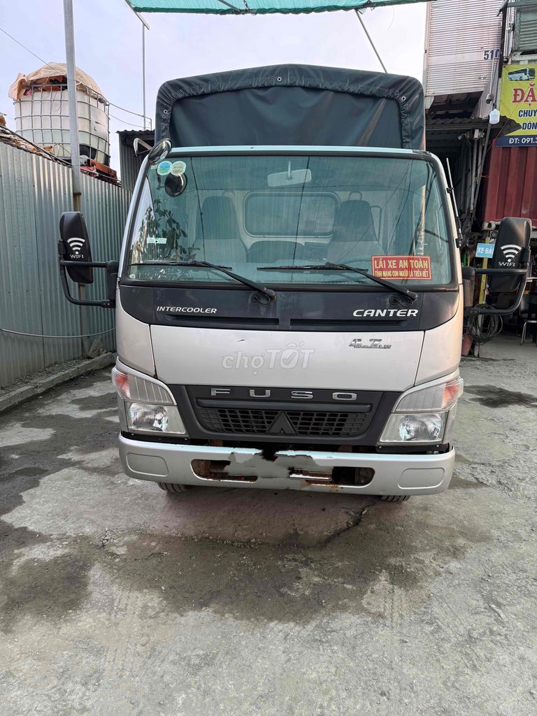 mitsu Fuso 1.850kg thùng bạc 5 bững mở một chủ.