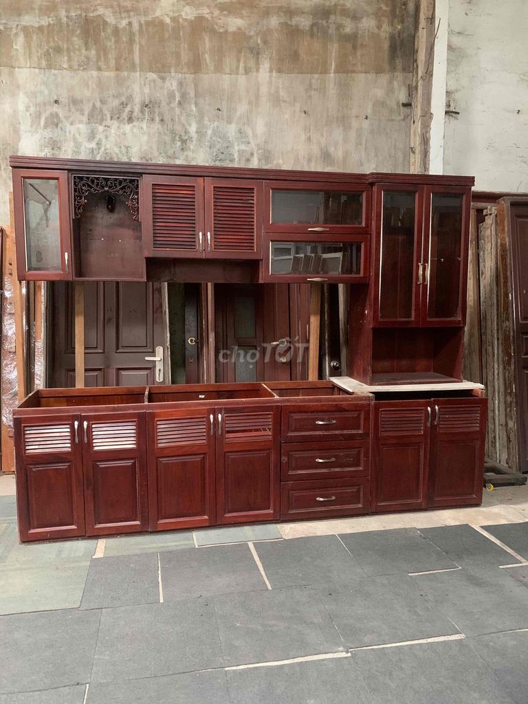 Tủ bếp gỗ căm xe 2.9m. Mua bán Tủ, kệ gia đình tại Quận 12 Tp Hồ Chí Minh được đăng bởi Việt anh hình 1