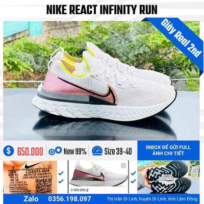 [CHÍNH HÃNG][Mới 99%] Nike React Infinity. new 4tr