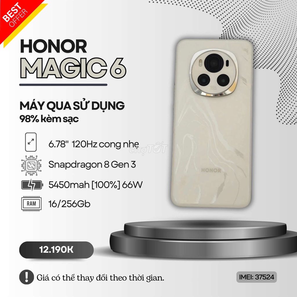 ☪️ HONOR MAGIC 6 TRẮNG 12/256GB