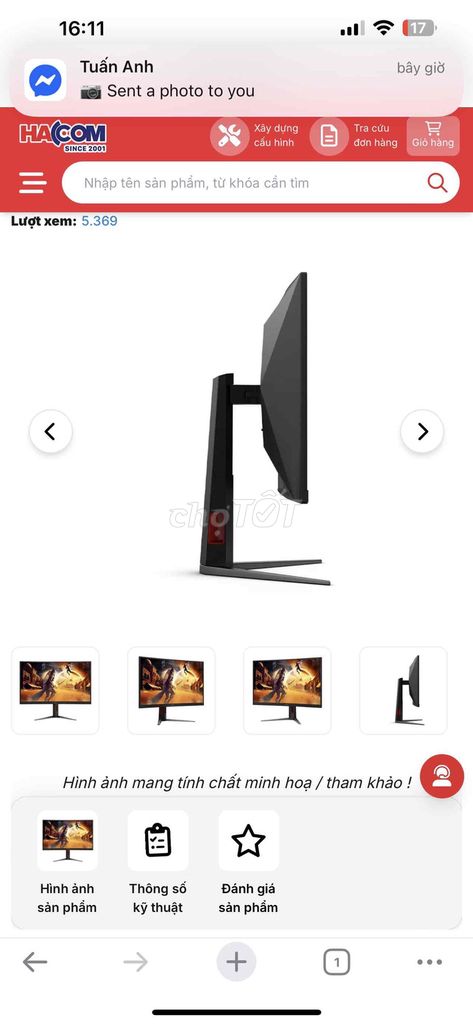 Màn hình AOC 27 inch FHD Fast VA. Mua bán Phụ kiện (Màn hình, Chuột...) tại Quận Liên Chiểu Đà Nẵng được đăng bởi Nguyễn lâm dũng hình 1