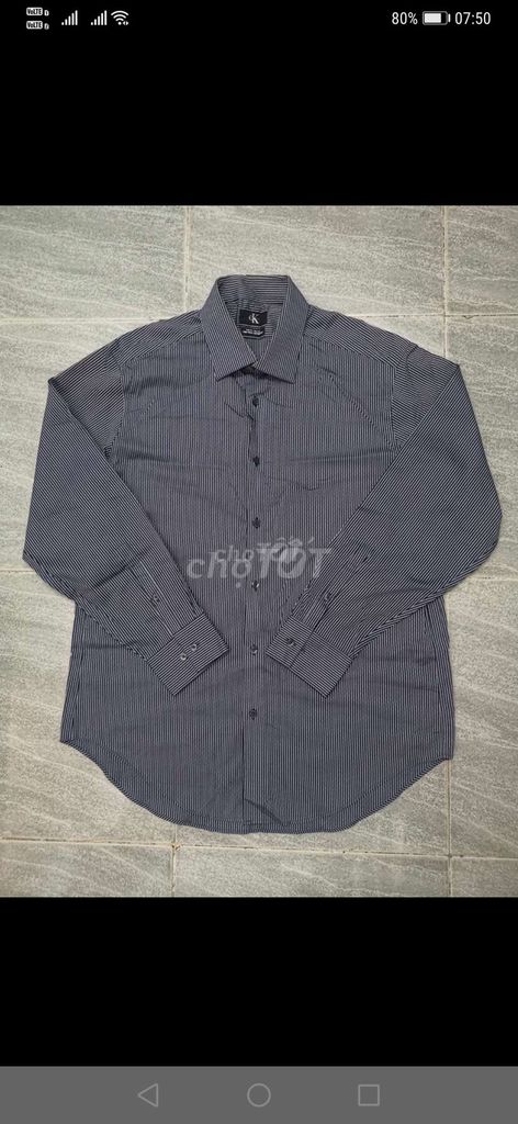 Áo sơmi dài tay Calvin Klein CK Vin90s Tím size L. Mua bán Quần áo tại Quận Gò Vấp Tp Hồ Chí Minh được đăng bởi Hàng 2handsgood hình 1