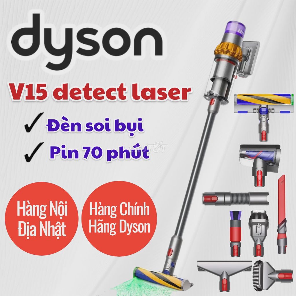 Máy hút bụi Dyson V15 Detect Absolute Mỹ. Mua bán Nội thất, đồ gia dụng khác tại Quận 1 Tp Hồ Chí Minh được đăng bởi Mr Trực hình 1