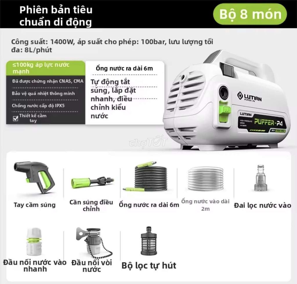 Máy rửa xe Lutian Puffer-P4. Mua bán Đồ chuyên dụng, Giống nuôi trồng tại Thị xã Bình Long Bình Phước được đăng bởi Lai hình 1