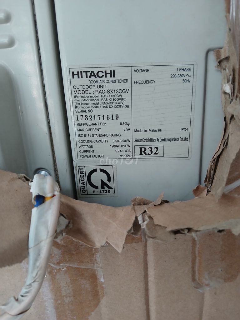 Máy lạnh HITACHI, inverter 1.5 HP,  zin 100%