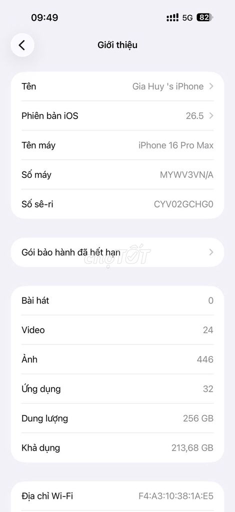 Apple iPhone 16 Pro Max 256GB Đen Việt Nam. Mua bán Điện thoại tại Quận Bắc Từ Liêm Hà Nội được đăng bởi Tên chưa cung cấp hình 1