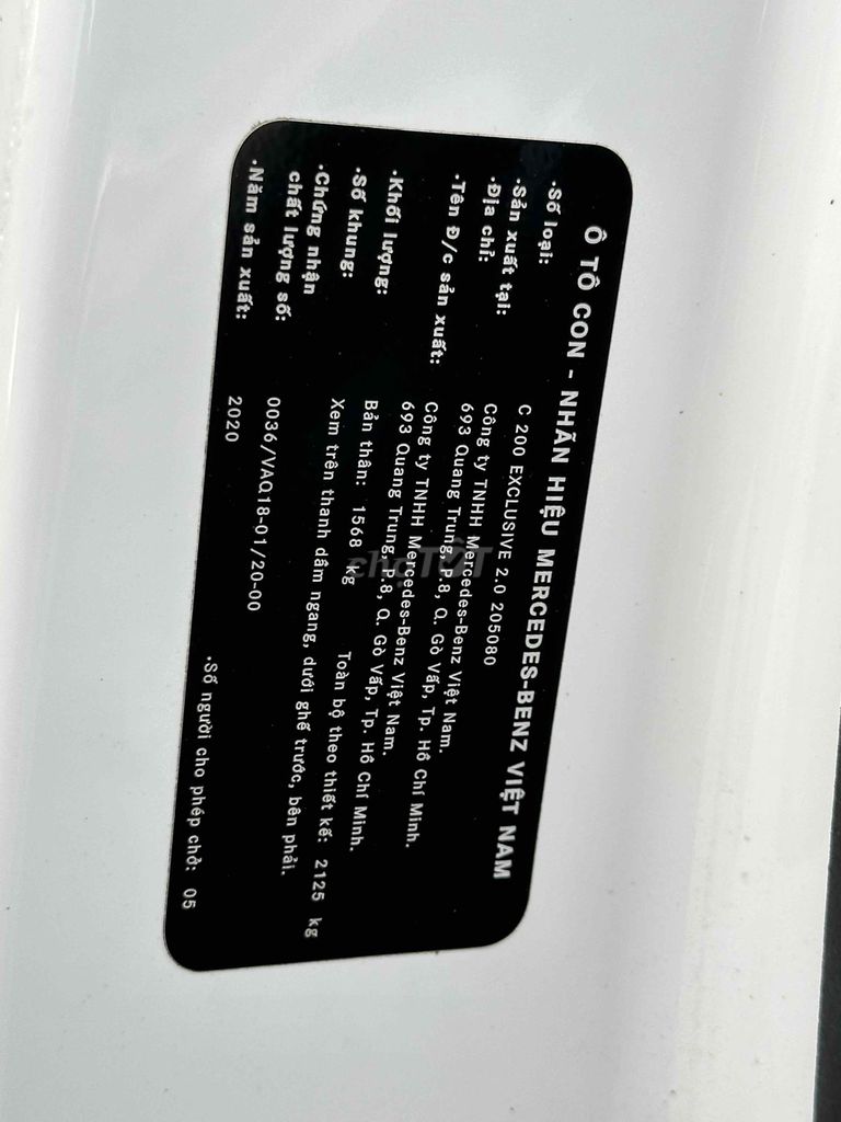 Mercedes Benz 2020 C200 Exclusive. Mua bán Ô tô tại Huyện Hóc Môn Tp Hồ Chí Minh được đăng bởi Hoàng Danh  hình 6