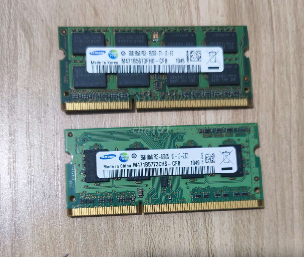 RAM Samsung 2GB DDR3 PC3-8500S. Mua bán Linh kiện (RAM, Card...) tại Quận Bình Thuỷ Cần Thơ được đăng bởi Hoàng  hình 1
