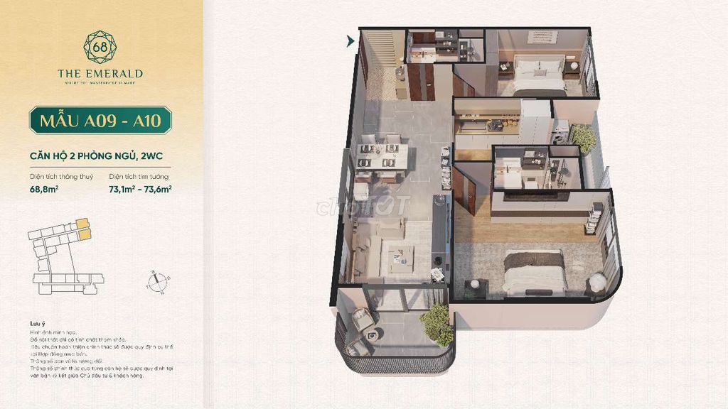 Giỏ hàng đặc biệt 2 CĂN GÓC VIEW SÔNG SG căn hộ THE EMERALD 68. Mua bán căn hộ/chung cư tại Thành phố Thuận An Bình Dương được đăng bởi Trương Nguyễn Thanh Trúc hình 1