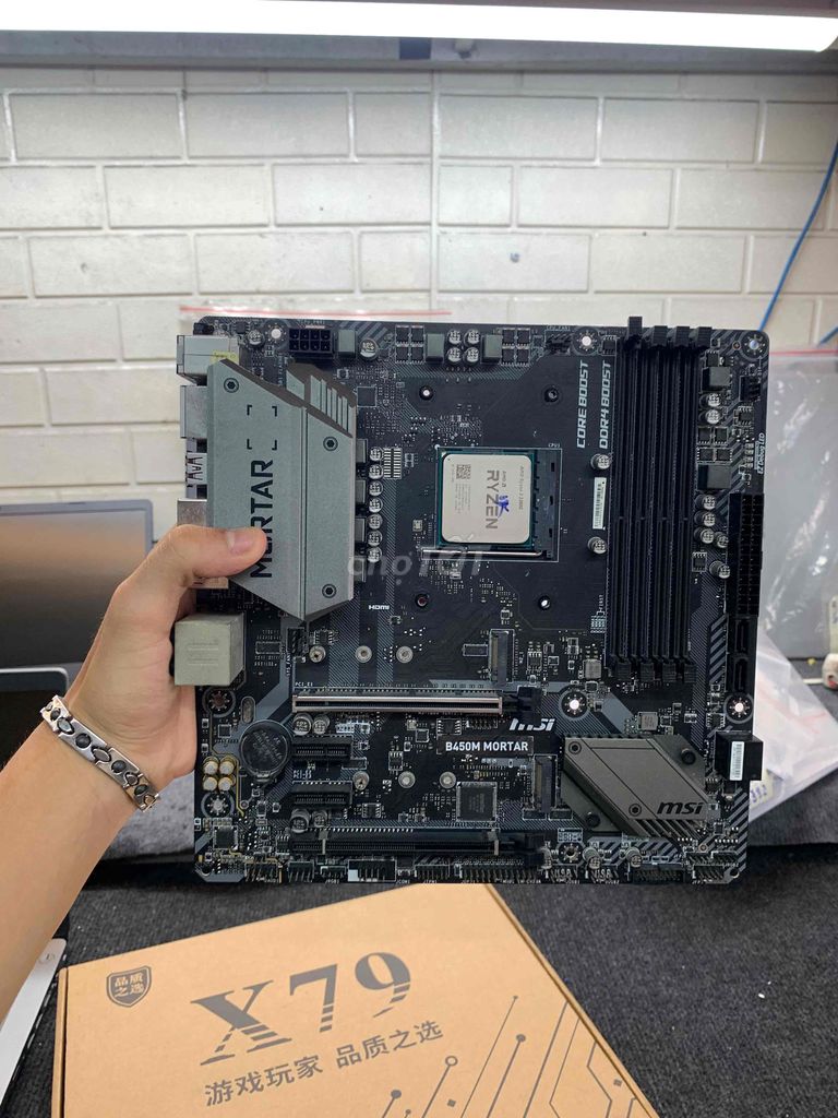 Mainboard MSI B450M Mortar 4 khe Hàng Zin. Mua bán Linh kiện (RAM, Card...) tại Quận Phú Nhuận Tp Hồ Chí Minh được đăng bởi tiến tài 770 nguyễn kiệm p4 quận phú nhuận hình 1