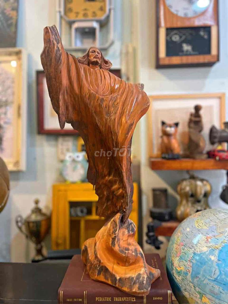 Tượng Gỗ Lũa Chúa Phục Sinh.. Mua bán Đồ sưu tầm, đồ cổ tại Thành phố Dĩ An Bình Dương được đăng bởi An hình 1