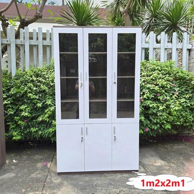 Tủ hồ sơ văn phòng cửa kính màu trắng như mới. Mua bán Đồ dùng văn phòng tại Quận Bình Tân Tp Hồ Chí Minh được đăng bởi Kho Bàn Ghế Cũ