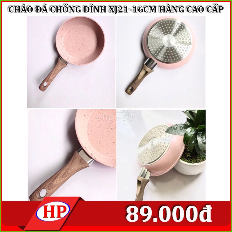 Chảo chống dính XJ21 16cm Hồng Đá. Mua bán Dụng cụ nhà bếp tại Quận Ninh Kiều Cần Thơ được đăng bởi PHƯỚC HIỆP hình 1