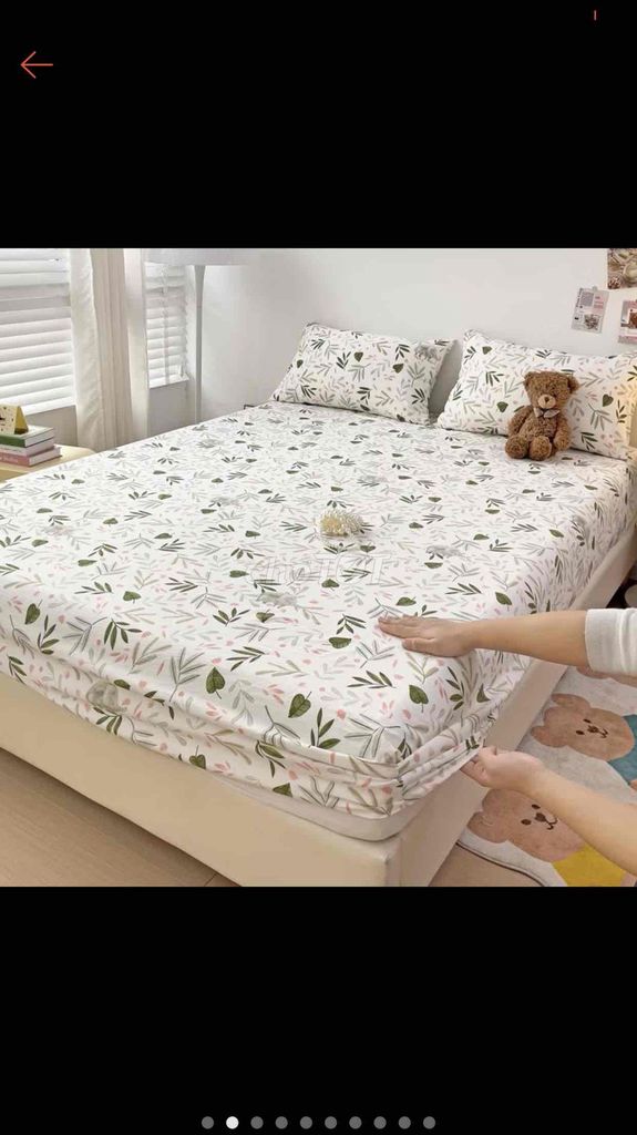 Bộ ga giường Cotton Trắng họa tiết 1m6x2m Mới. Mua bán Giường, chăn ga gối nệm tại Quận Bình Tân Tp Hồ Chí Minh được đăng bởi Quyên hình 1