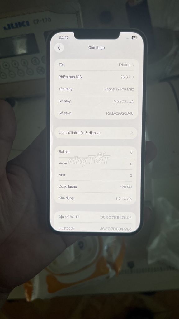 iPhone 12 Pro Max 128GB qua sử dụng pin thay mới. Mua bán Điện thoại tại Thành phố Thuận An Bình Dương được đăng bởi Tô Văn Quốc hình 1